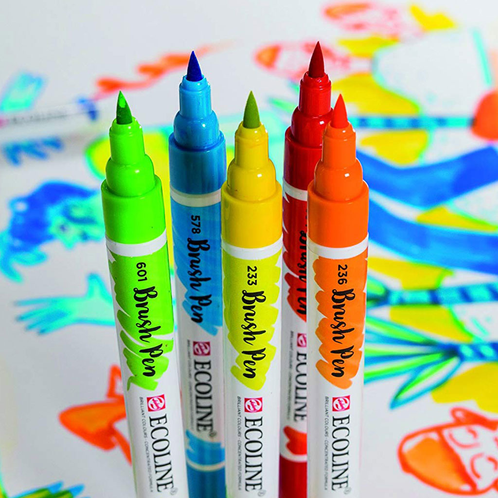 Tonos de los Sets Brush Pen Ecoline