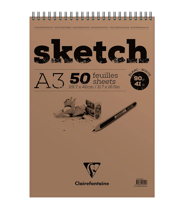 Sketch C/Espiral Kraft A3 100Hjs Para Block Para - Clairefontaine