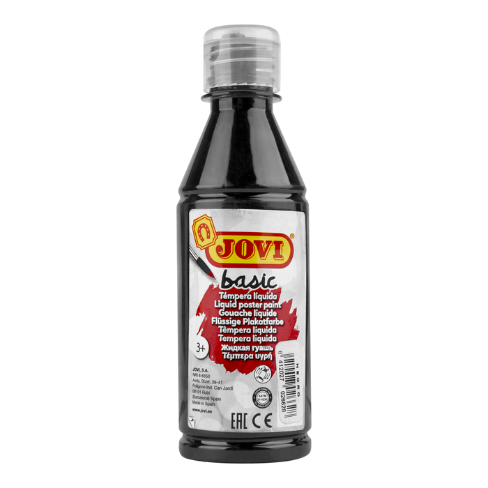 Pintura Tempera Liquida 250Ml Color Negro Jovi