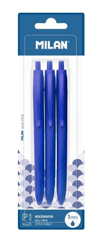 Paquete De 3 Bolígrafos P1 Touch Color Azul Punta 1Mm Milán