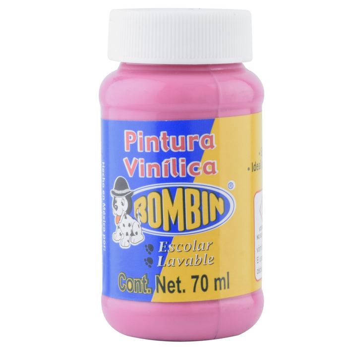 Pintura Vinilica 70 Ml Escolar Diferentes Colores Bombin