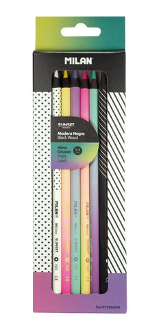 Blister Con 6 Lapices De Color Mina Gruesa S-Sunset Milán