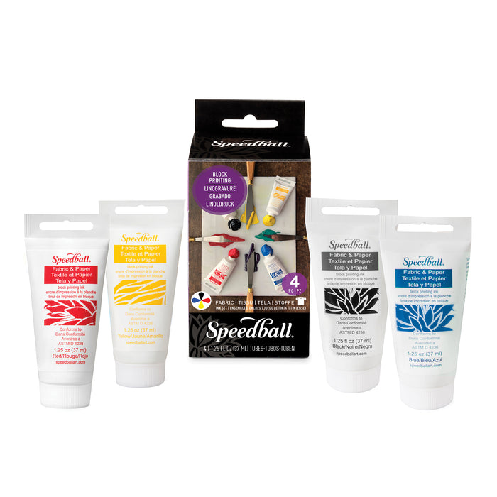 Speedball - Kit Con 4 Pz De Tinta Para Xilografia 37Ml #003485