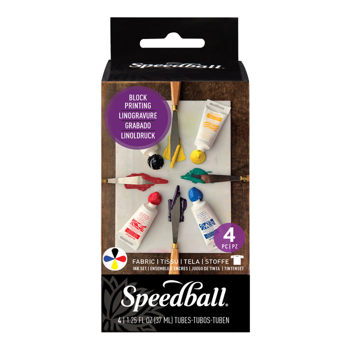 Speedball - Kit Con 4 Pz De Tinta Para Xilografia 37Ml #003485