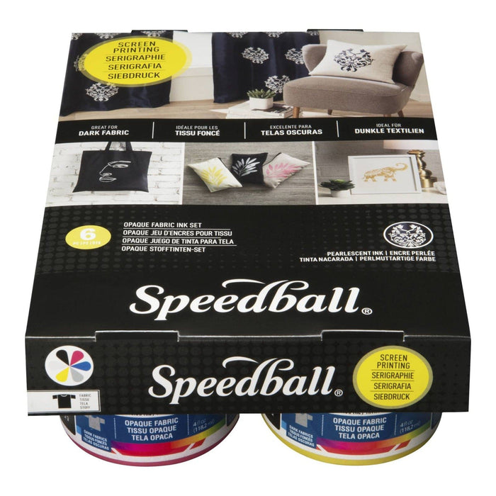 Speedball - Set Basico C/6 Pz De Tinta Para Serigrafia De 118.2 Ml C/Una