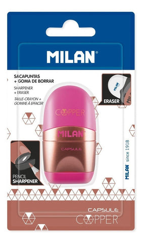 Blister Con 1 Sacapunta + 1 Goma Capsule Negro S-Copper Milán