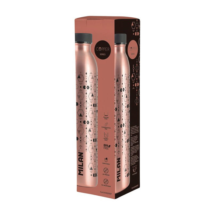 Termo De Acero Inoxidable 591Ml Serie Copper Negro Milan