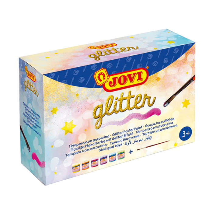 Jovi - Tempera Glitter Caja Con 6 Botes