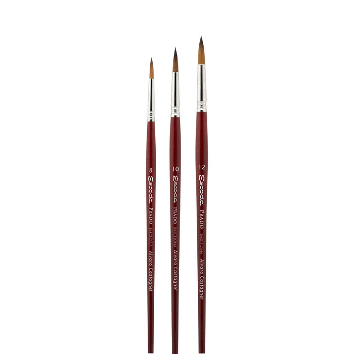 Escoda - Set Con 3 Pinceles Sinteticos Para Acuarela "Alvaro Castagnet"