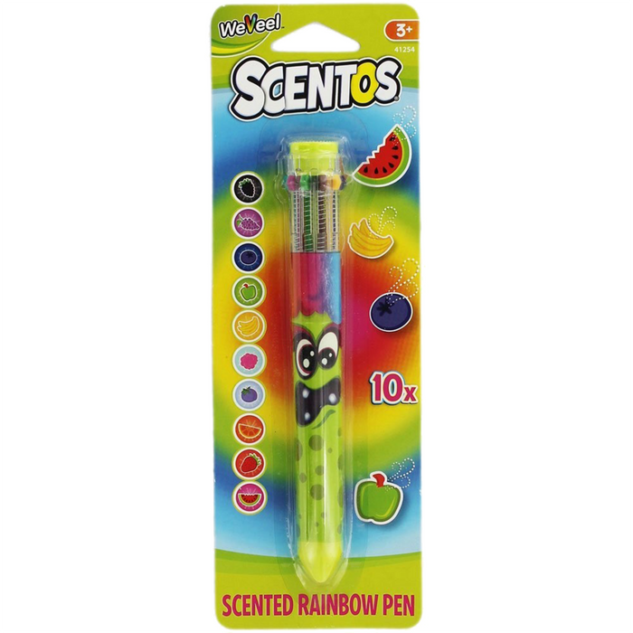 Scentos - Blister Con Pluma Color Verde 10 Tintas 50 Piezas