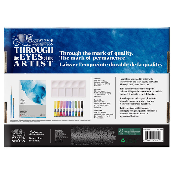 Set De Madera Essentials 10 PZ Acuarela Cotman Winsor & Newton
