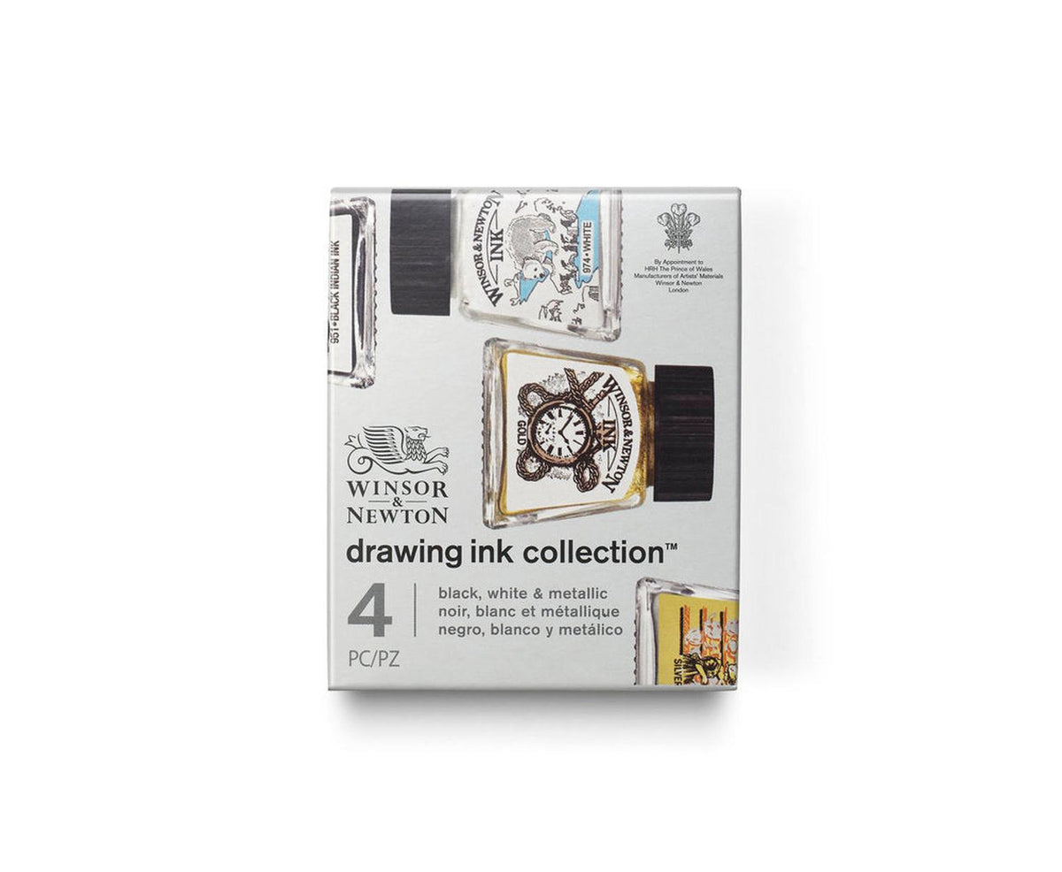 Tintas Drawing Ink Collection Tonos Metalizados 4Pzs Winsor & Newton ...