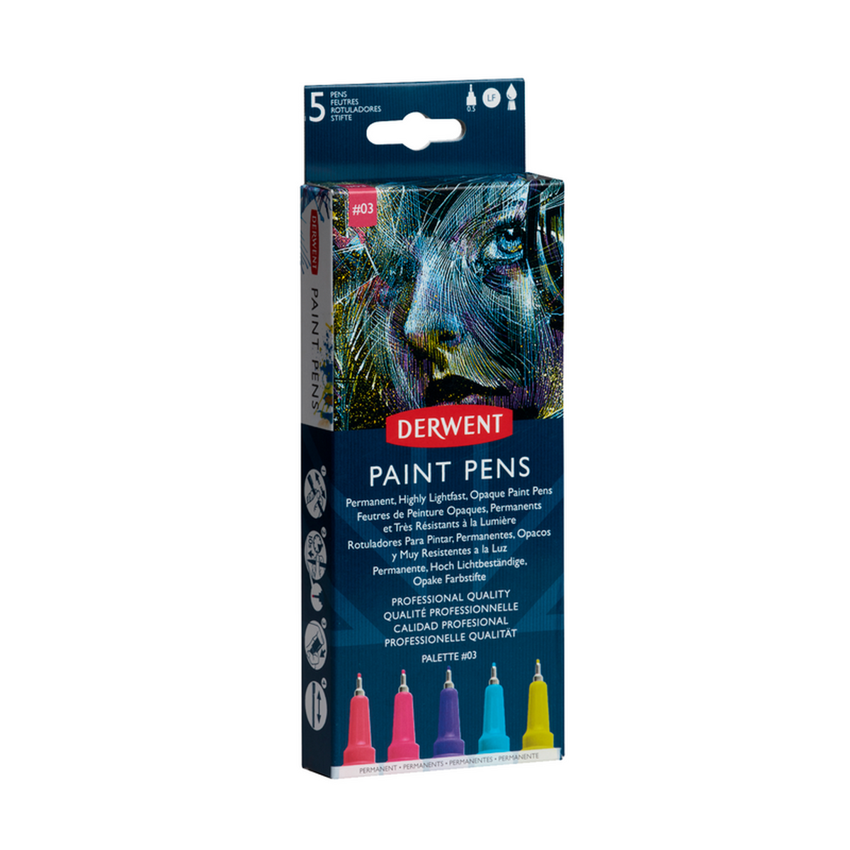 Set N° 3 Paint Pens Con 5 Colores Derwent — DISTRIBUIDORA RODIN S.A. DE C.V