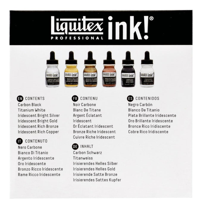 Tinta Acrílica Liquitex Profesional 6 Colores Metálicos 30Ml