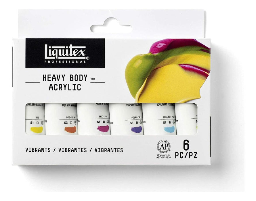 Pintura Acrílica Set 6 Colores 22 Ml Heavy Body Liquitex