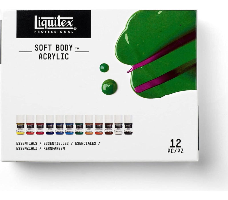 Pintura Acrílica Soft Body Liquitex Set 12 Colores 22 Ml