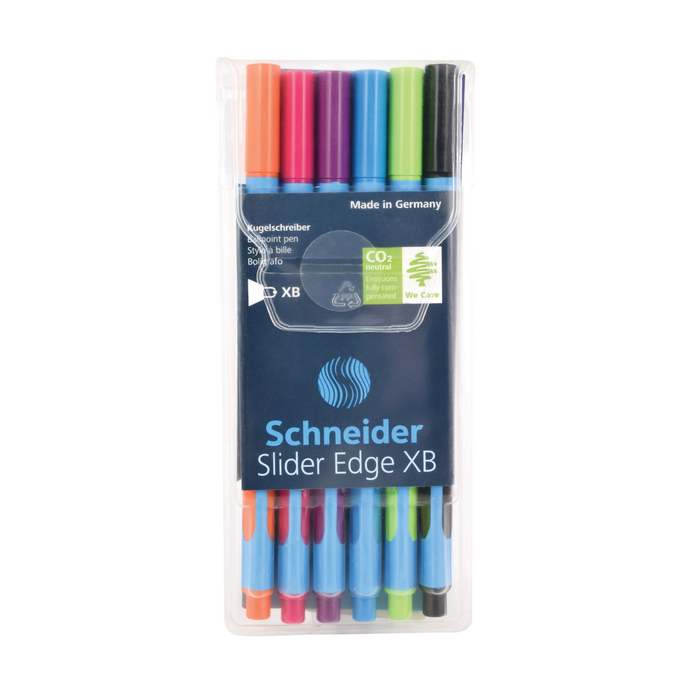 Schneider -Estuche Con 6 Bolígrafos Slider Edge Xb