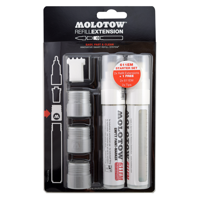 MOLOTOW BLISTER SURTIDO REFILL REFILL EXTENSIÓN 611EM No. 507