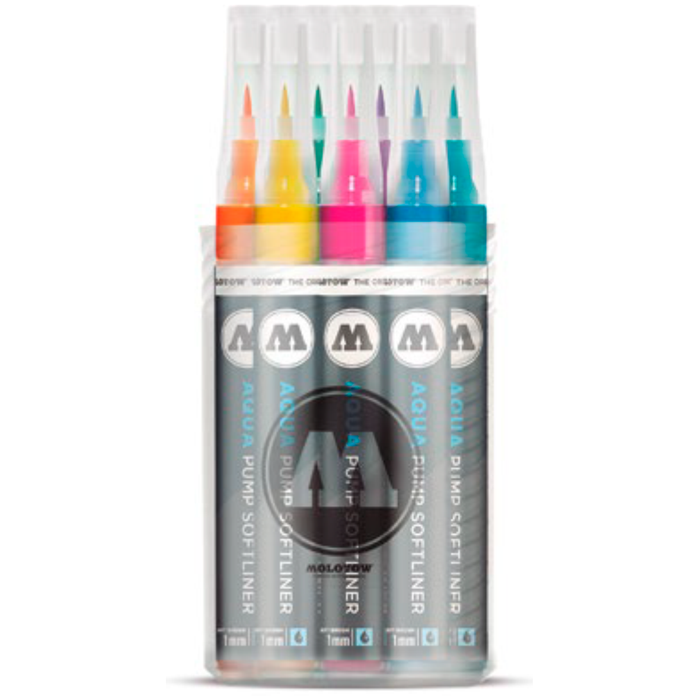 MOLOTOW MAIN KIT  CON 12 MARCADORES ACUARELABLES 1MM