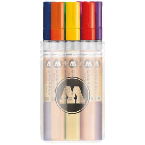 MOLOTOW- PACK DE 12 MARCADORES ACRÍLICOS DOBLE PUNTA ONE4ALL 1.5 - 4 MM