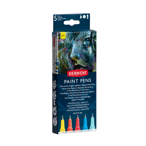 DERWENT- SET N° 1 PAINT PENS CON 5 COLORES