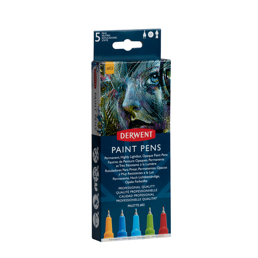 DERWENT- SET N° 2 PAINT PENS CON 5 COLORES