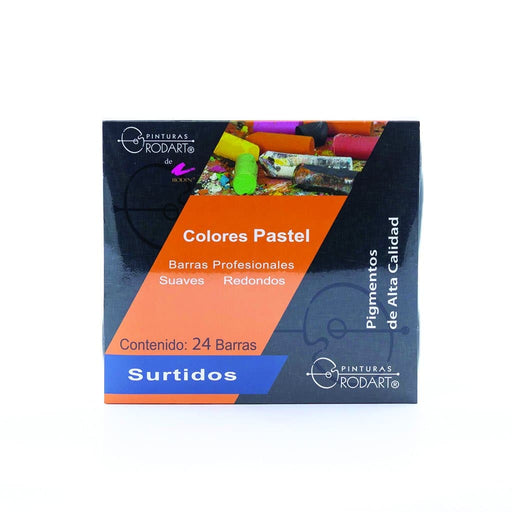 Juego con 24 colores de pasteles suaves