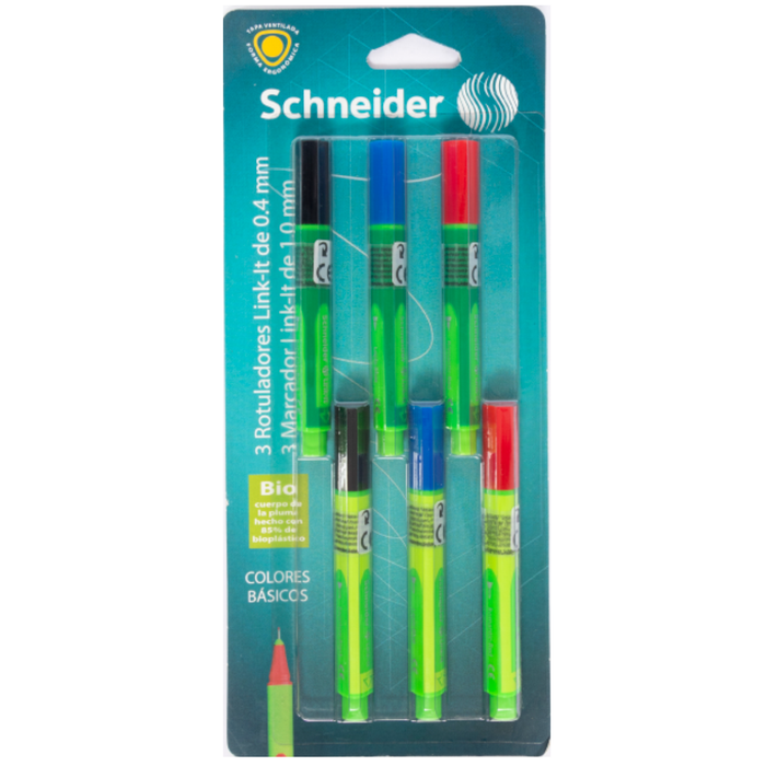 Schneider -6 Estilógrafos Fineliner Link It