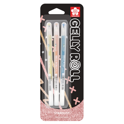 3 Plumas de gel brillitos GELLY ROLL STARDUST Sakura