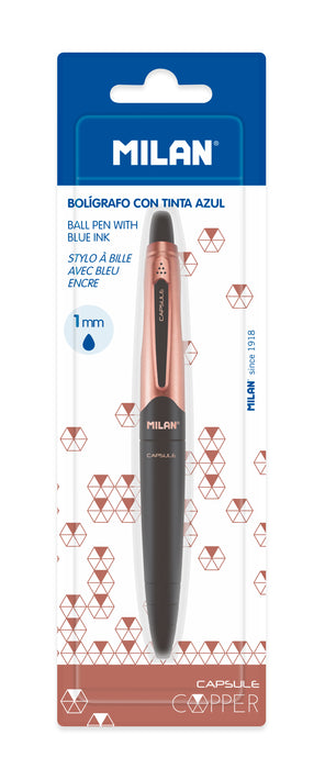 Milan-Blíster Con Bolígrafo Tinta Azul Capsule Copper