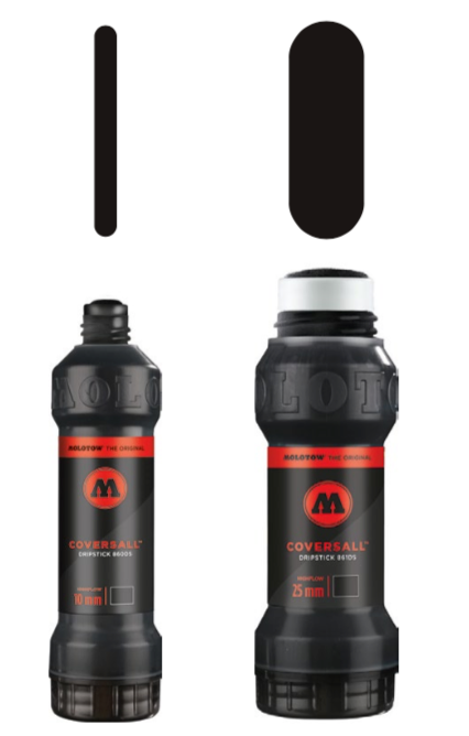 MOLOTOW MARCADOR DRIPSTICK COVERSALL DE PRESIÓN NEGRO