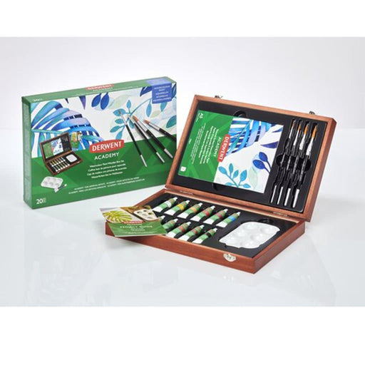 Derwent academy - Set de madera con 12 tubos de 12 ml de acuarela colección de regalo