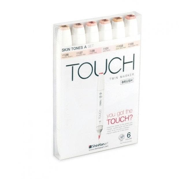 Touch - Set Con 6 Marcadores Piel  Brush No. 622