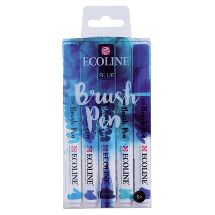 Ecoline - Estuche Brush Pen 5 Colores Azul N°9905