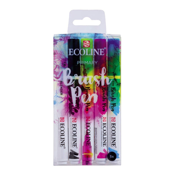 Ecoline  - Estuche Brush Pen Con 5 Colores Primarios N°9900