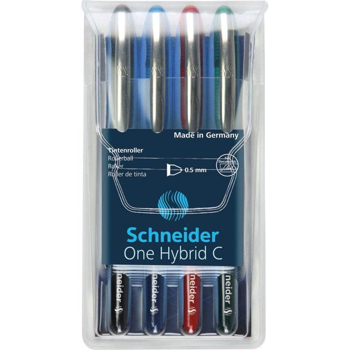 Schneider -Estuche Con 4 Bolígrafos Roller Onehybrid C #05