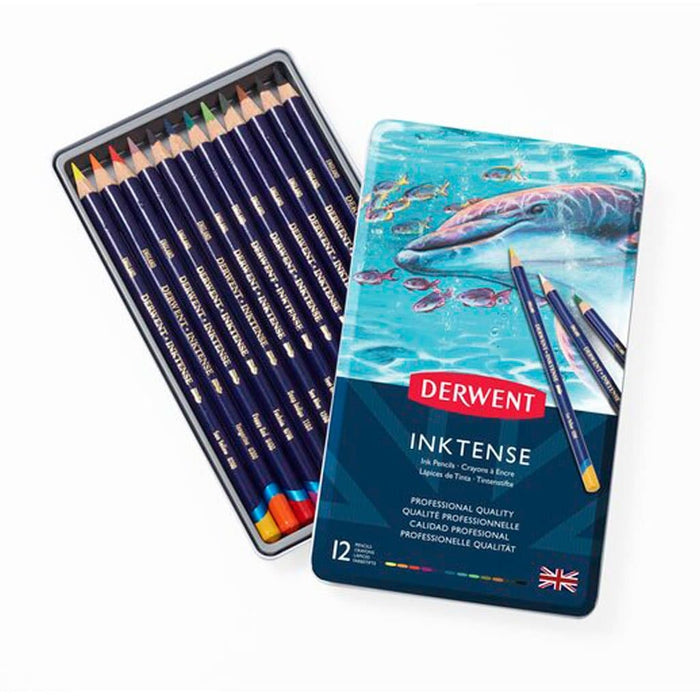 Derwent - Caja metálica con 12 lápices inktense no. 0700928