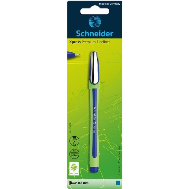 Schneider - 1 Estilógrafo Fineliner Xpress #08 Azul