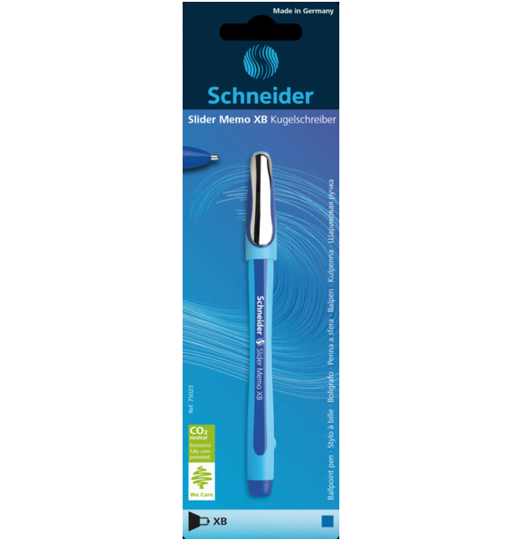 Schneider - Blister Con 1 Bolígrafo Slider Memo Xb Negro