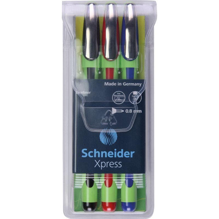 Schneider - Estuche Con 3 Estilógrafos Fineliner Xpress #08